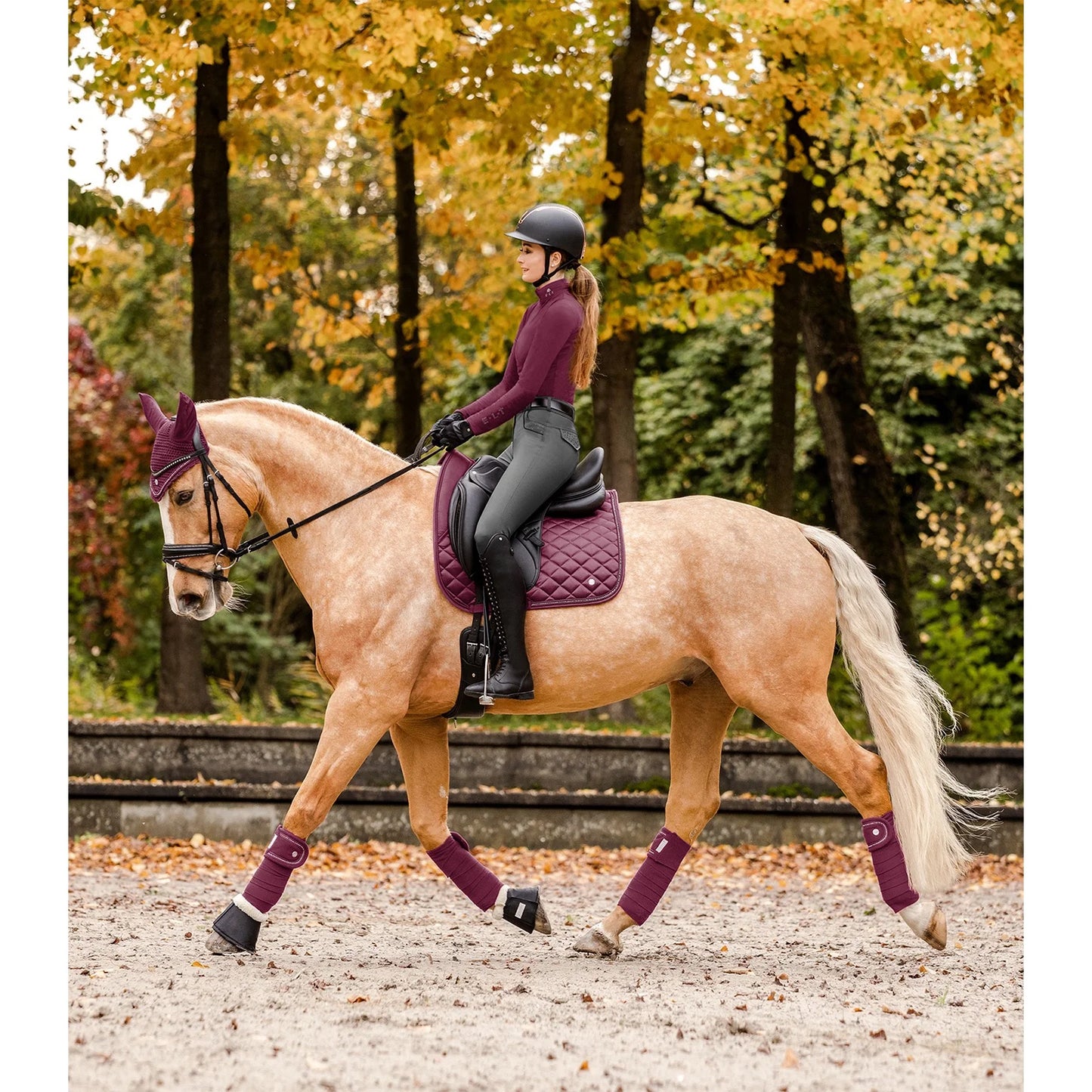 Nepal Dressage Saddle Pad - Cranberry