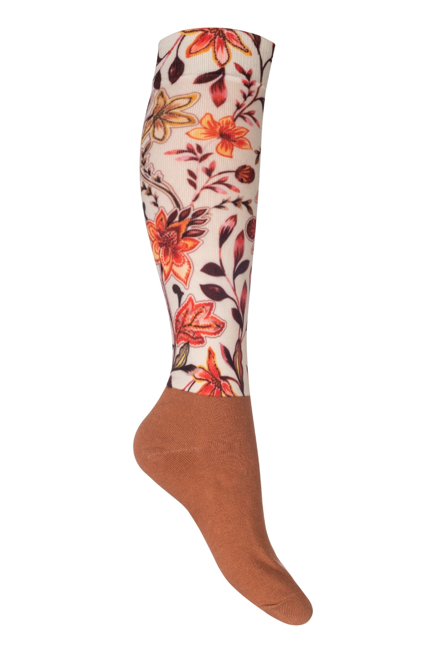 HKM The Essentials Riding Socks - Copper Floral