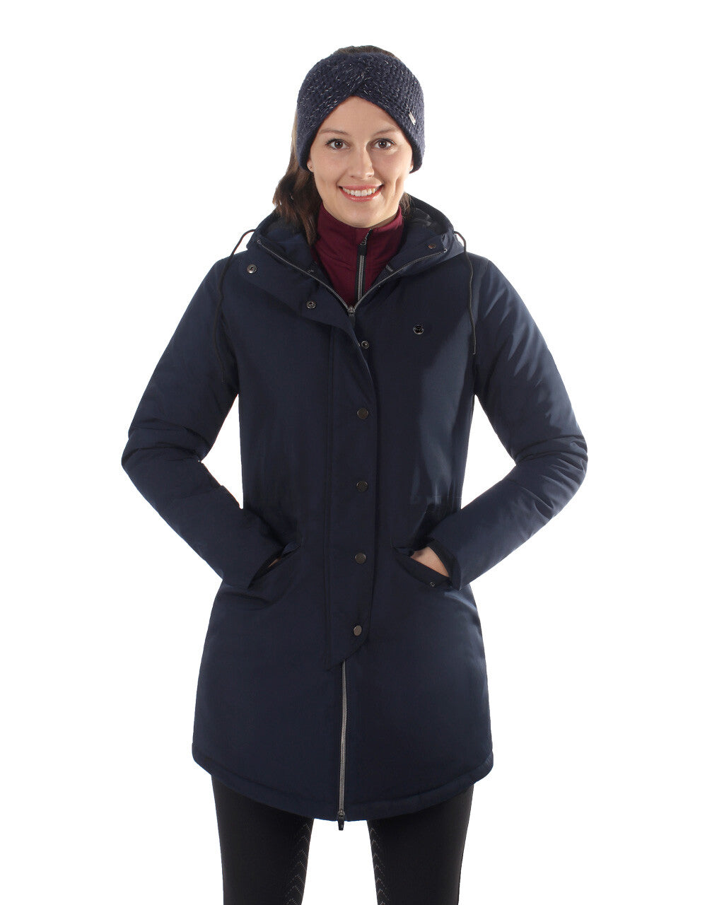 QHP Linde Winter Riding Coat Navy