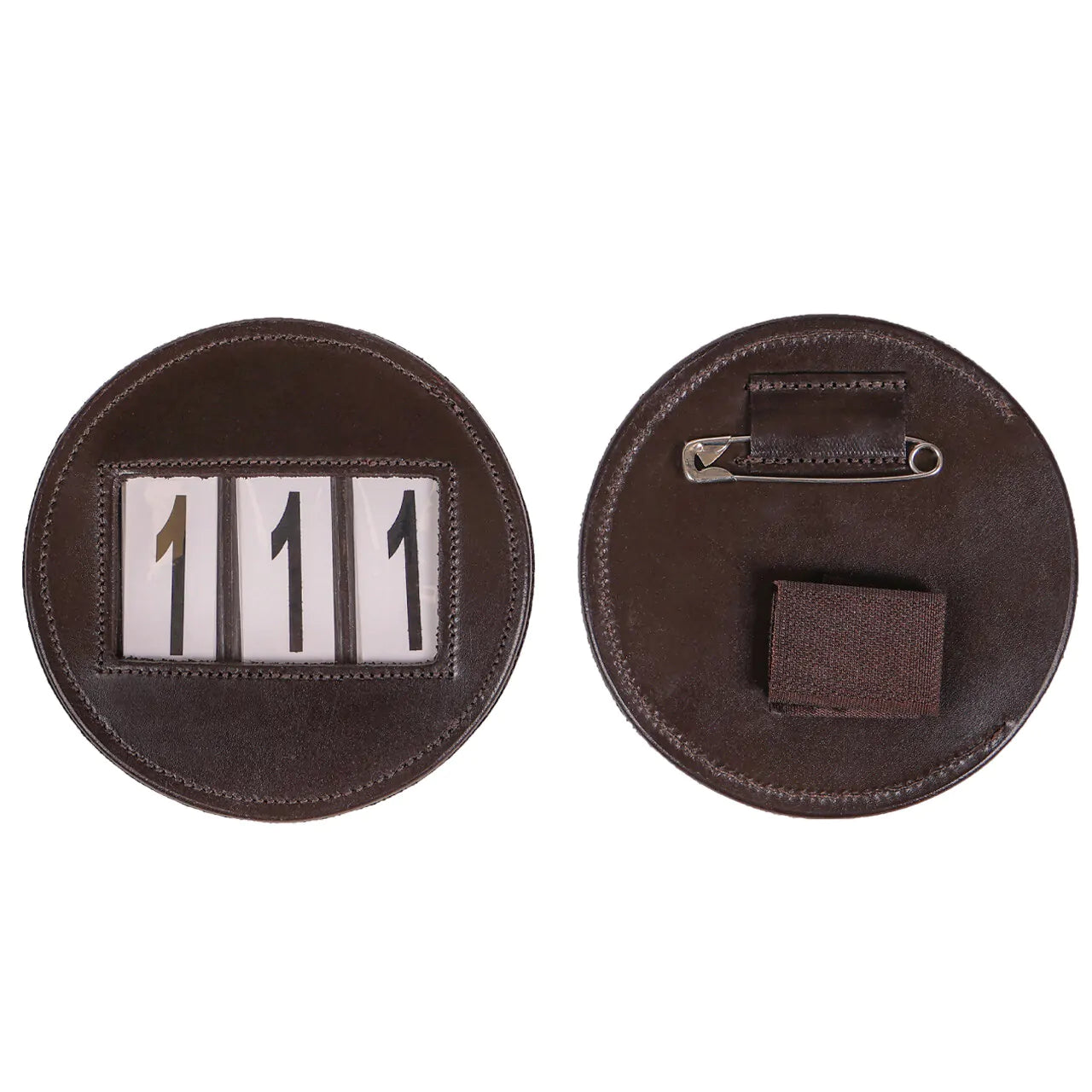 Modeste Number Holder - Round - Brown