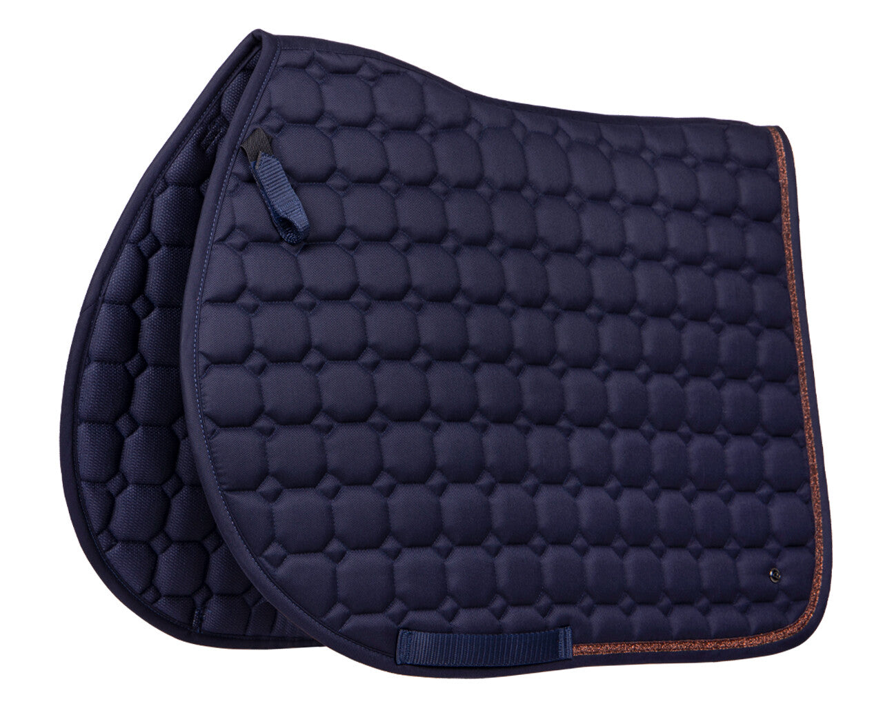 QHP Hailyn Saddle Pad - Navy - Dressage and Jump