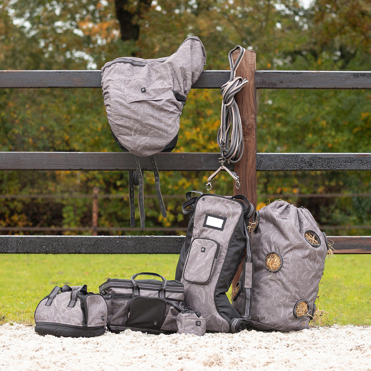Water Resistant Saddle Cover - Amber Leaves