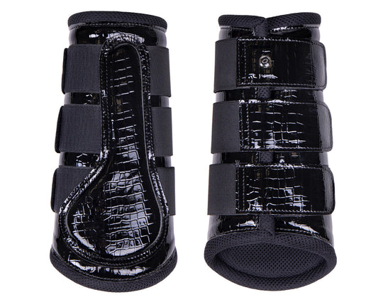 QHP Djune Patent Croc Brushing Boots