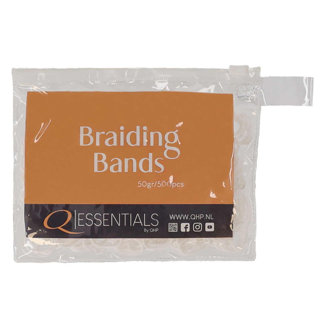 Rubber Braiding Bands - White