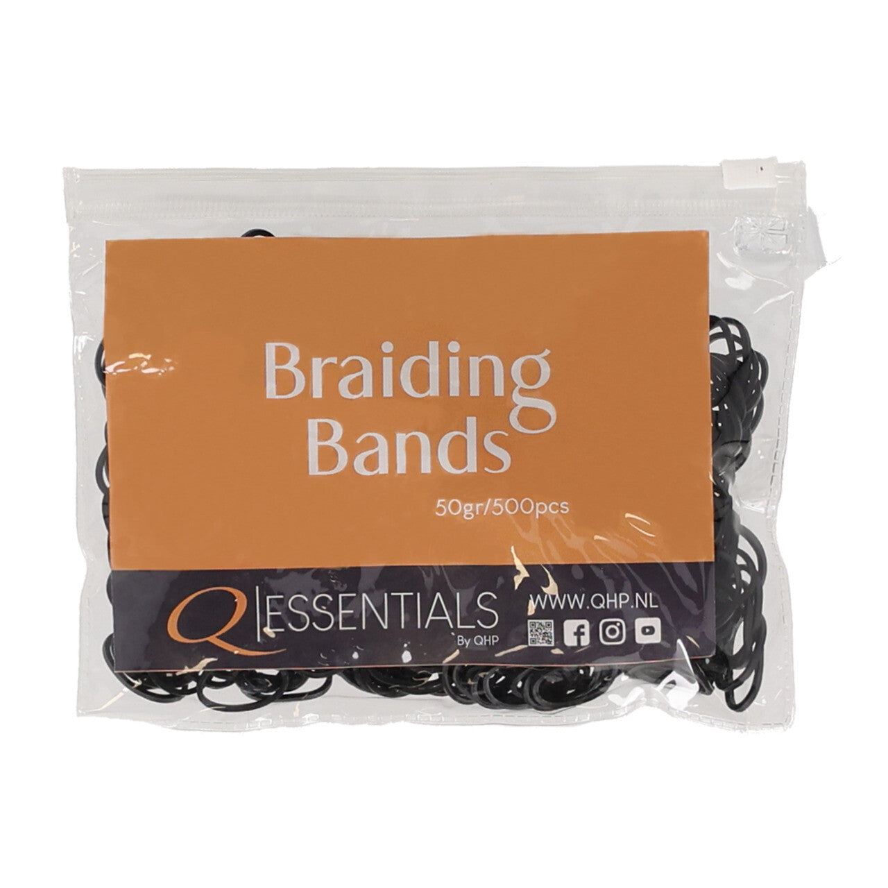 Rubber Braiding Bands - Black
