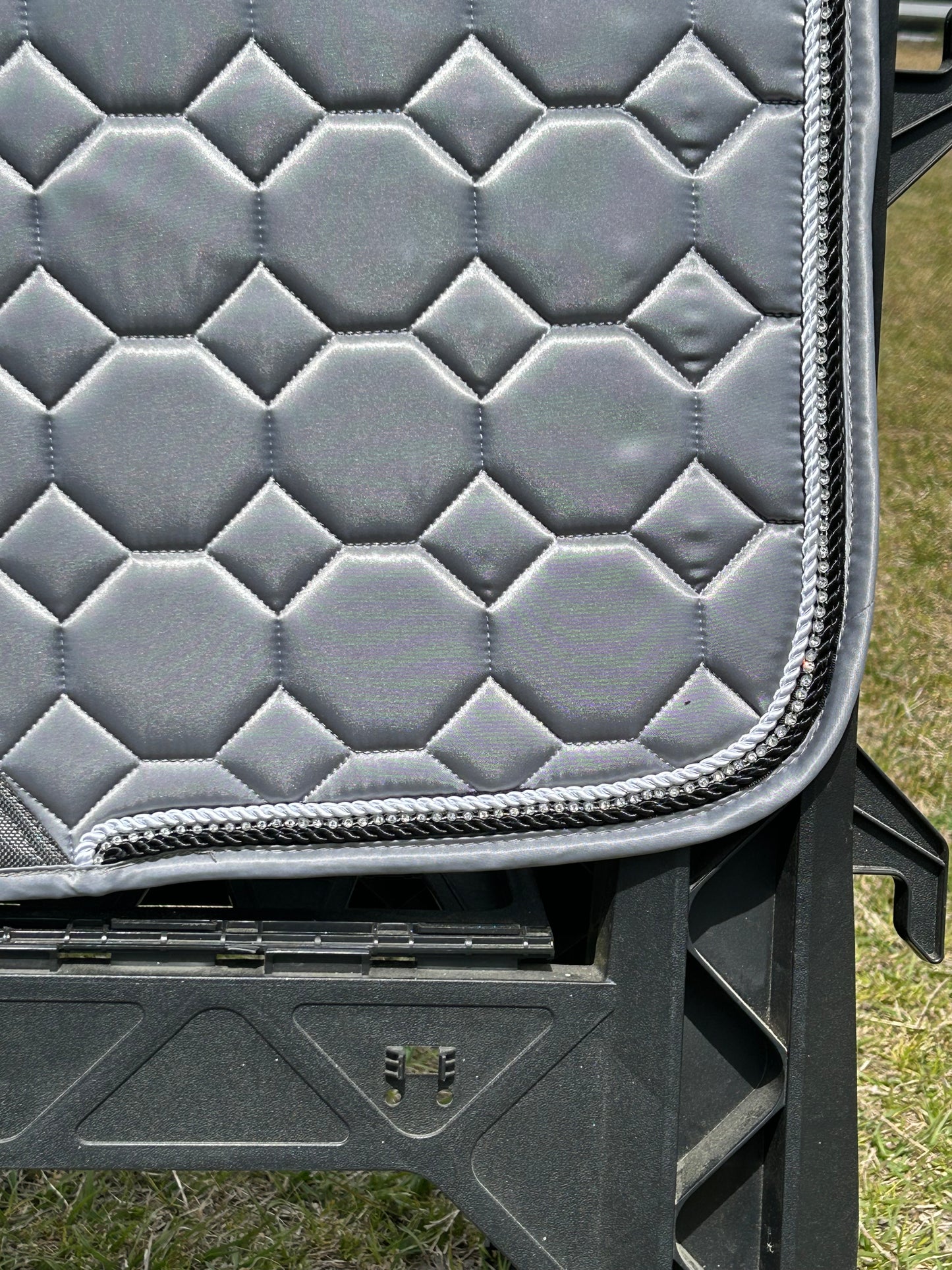 Professional’s Choice VenTech Satin Sparkle Dressage Saddle Pad - Grey