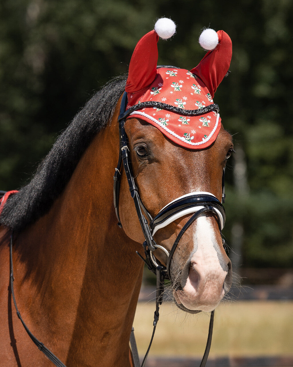QHP Christmas Ear Bonnet