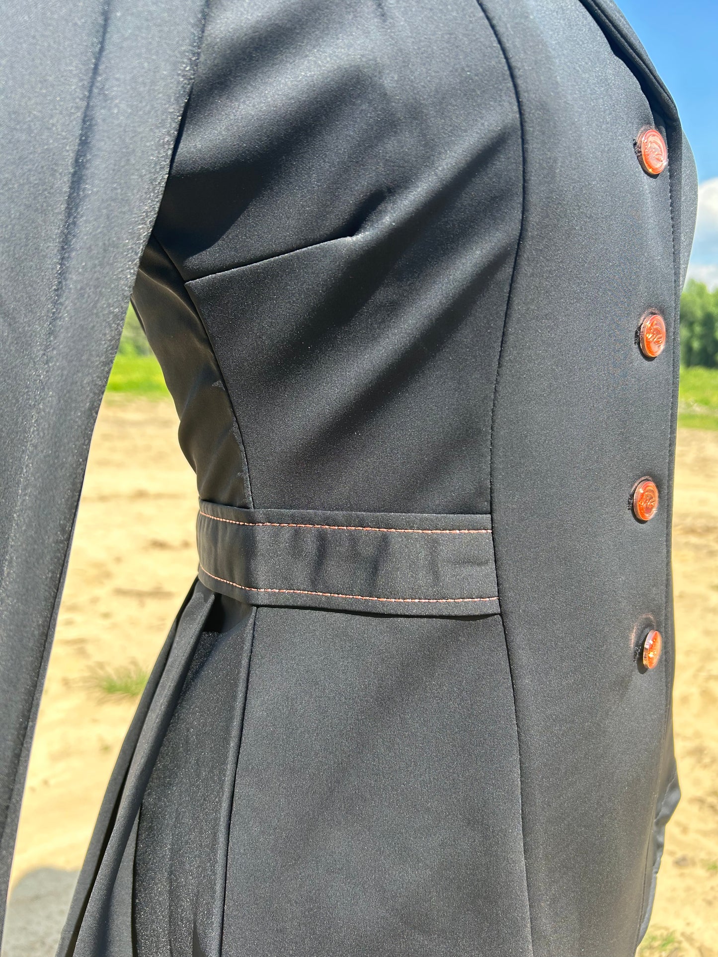 CLOSEOUT HKM Eloise Dressage Competition Jacket - Black