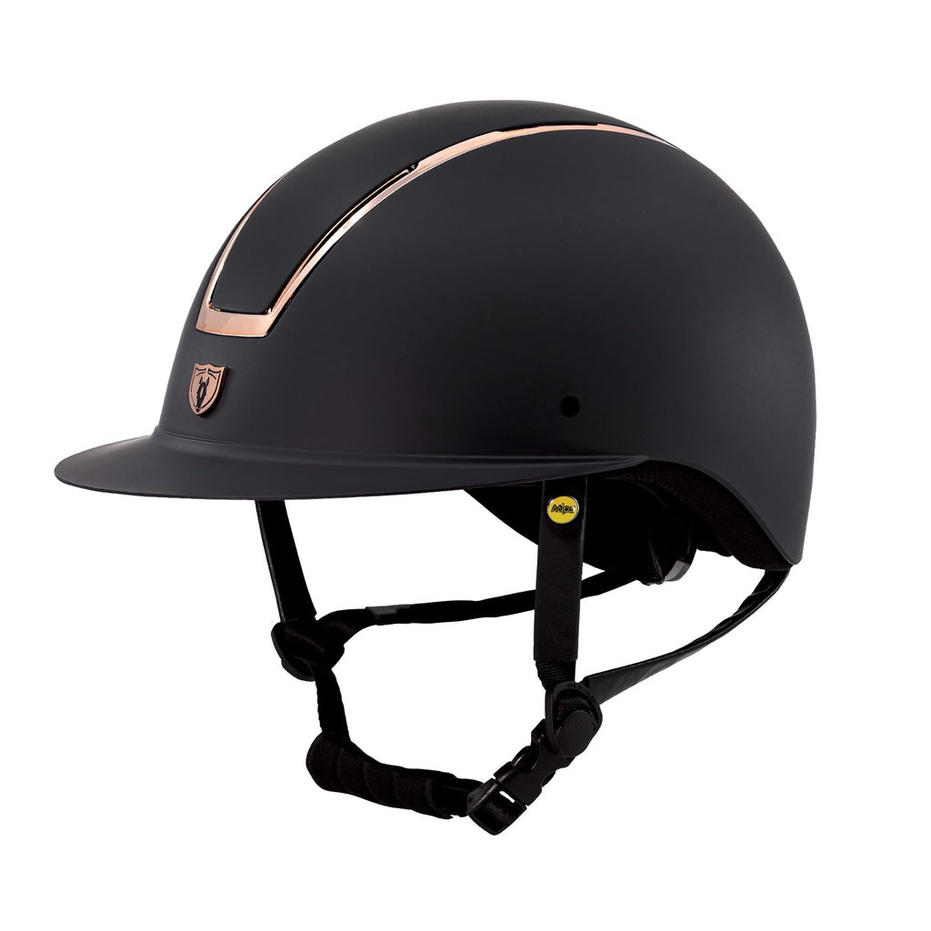 Tipperary Windsor MIPS Helmet - Matte Black with Rose Gold