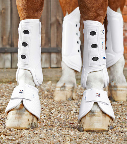 PEI Carbon Tech Air Cooled Eventing Boots Front White
