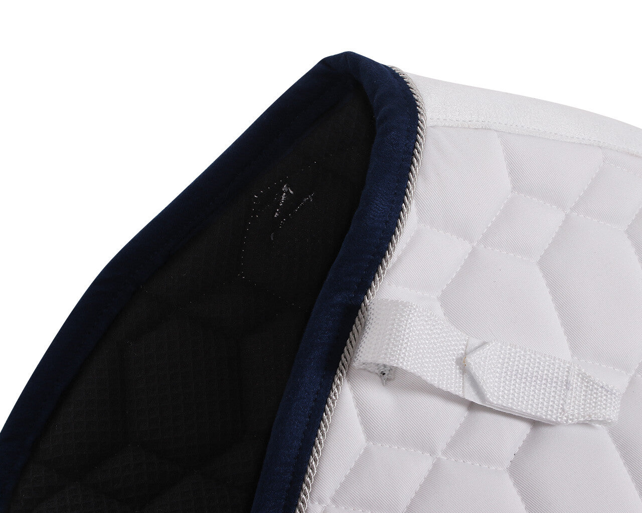 QHP El Dorado Saddle Pad - Arctic White - Dressage or Euro Jump