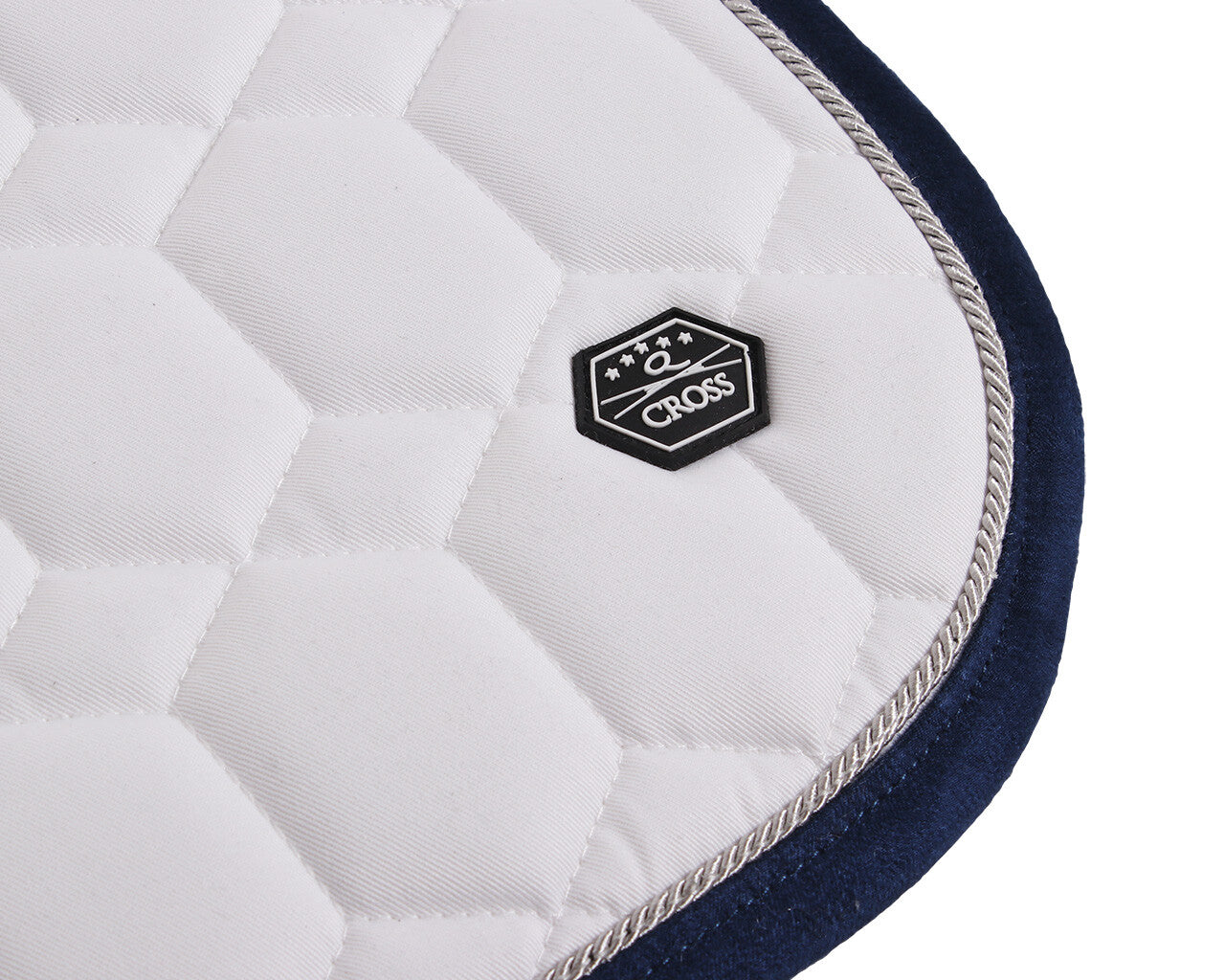 QHP El Dorado Saddle Pad - Arctic White - Dressage or Euro Jump