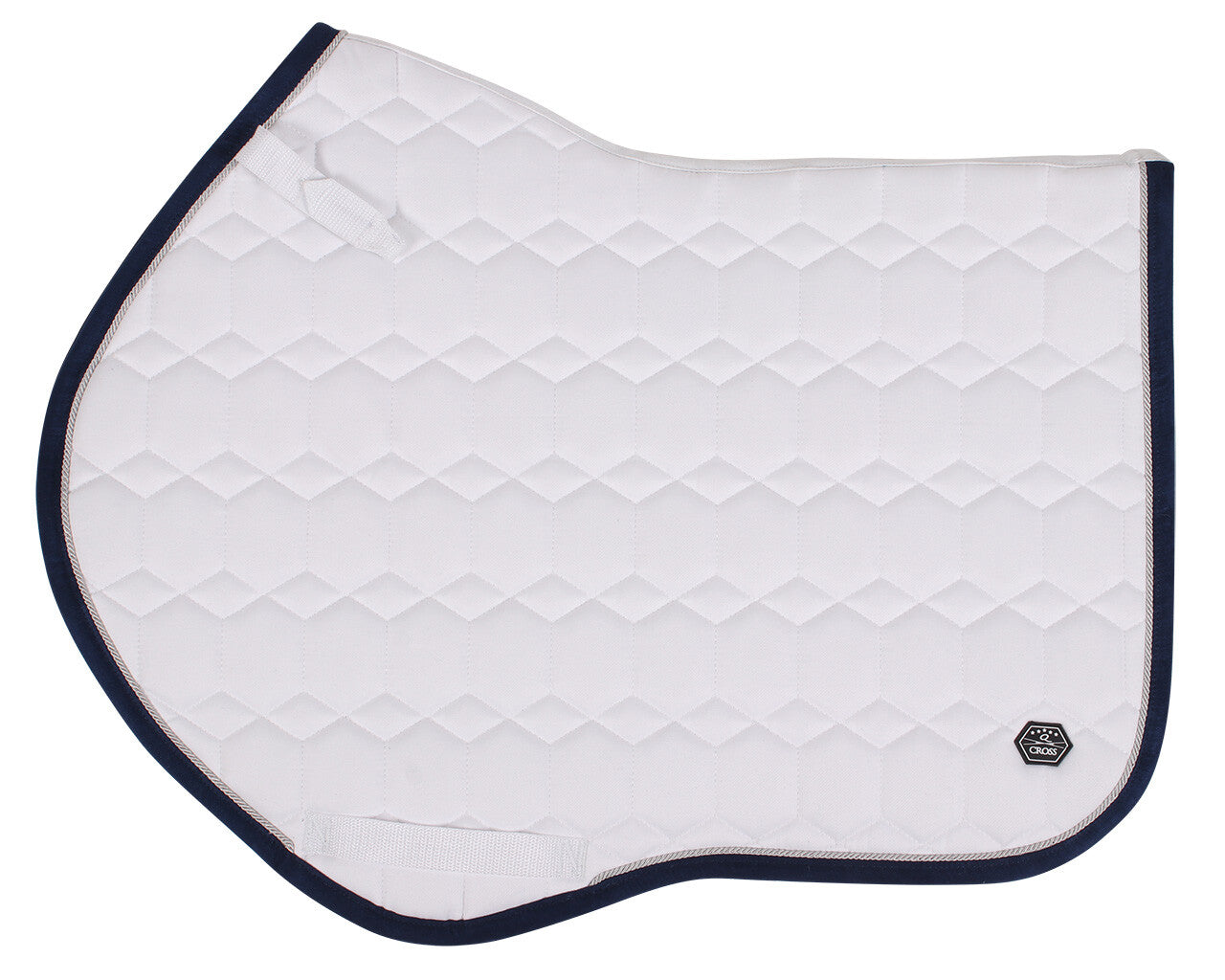 QHP El Dorado Saddle Pad - Arctic White - Dressage or Euro Jump