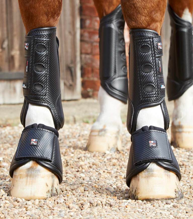 PEI Carbon Tech Air Cooled Eventing Boots Front Black