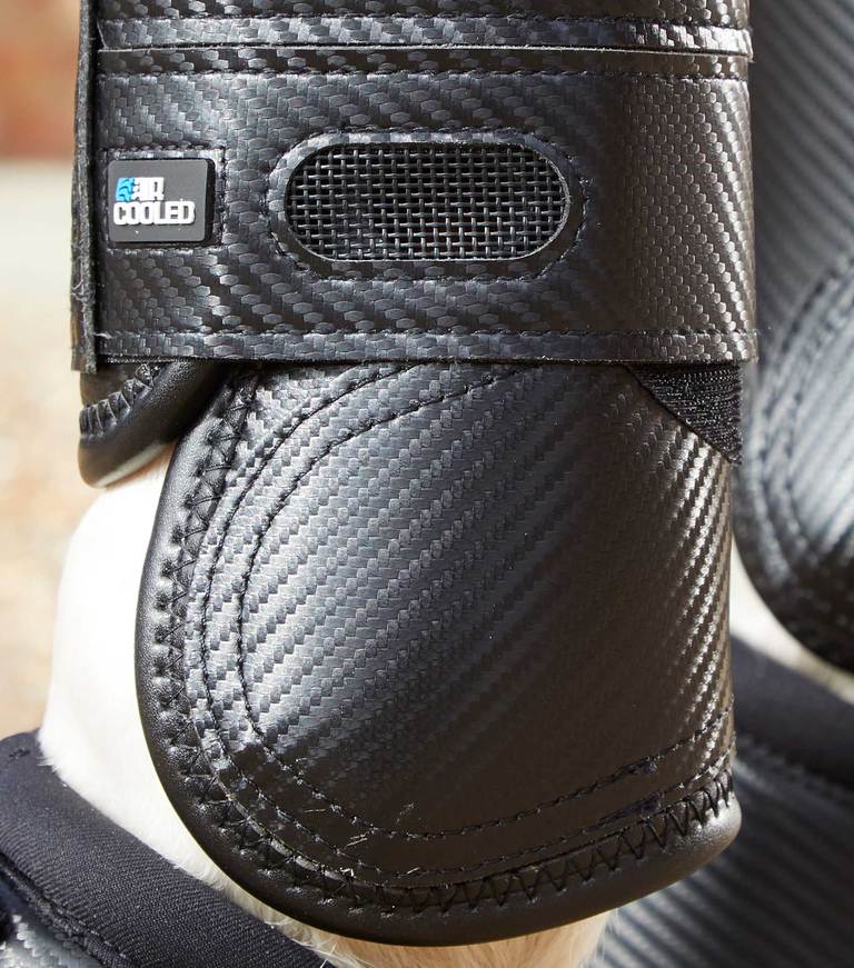 PEI Carbon Tech Air Cooled Eventing Boots Front Black