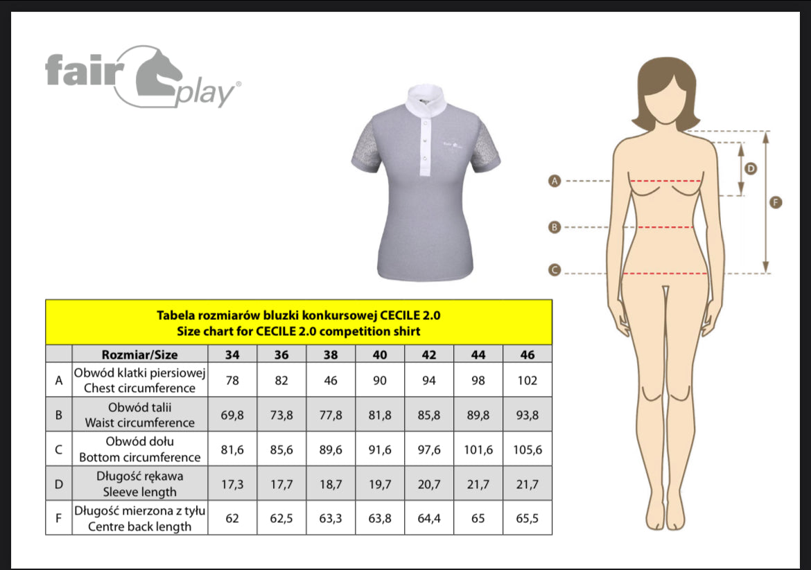 Fair Play Cecile Short Sleeve Competition Shirt - Black