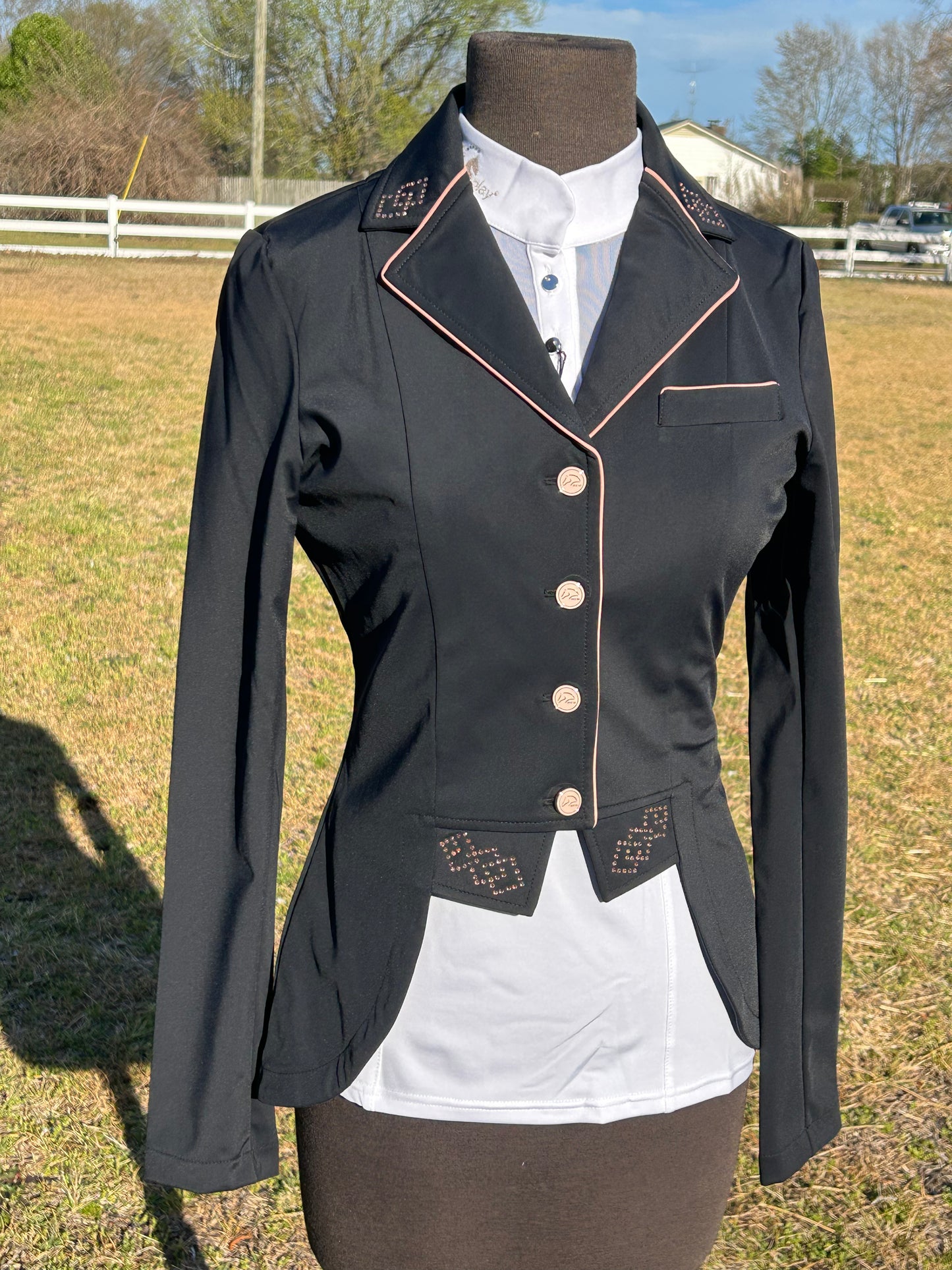 HKM Audrey Cutaway Competition Jacket - Black