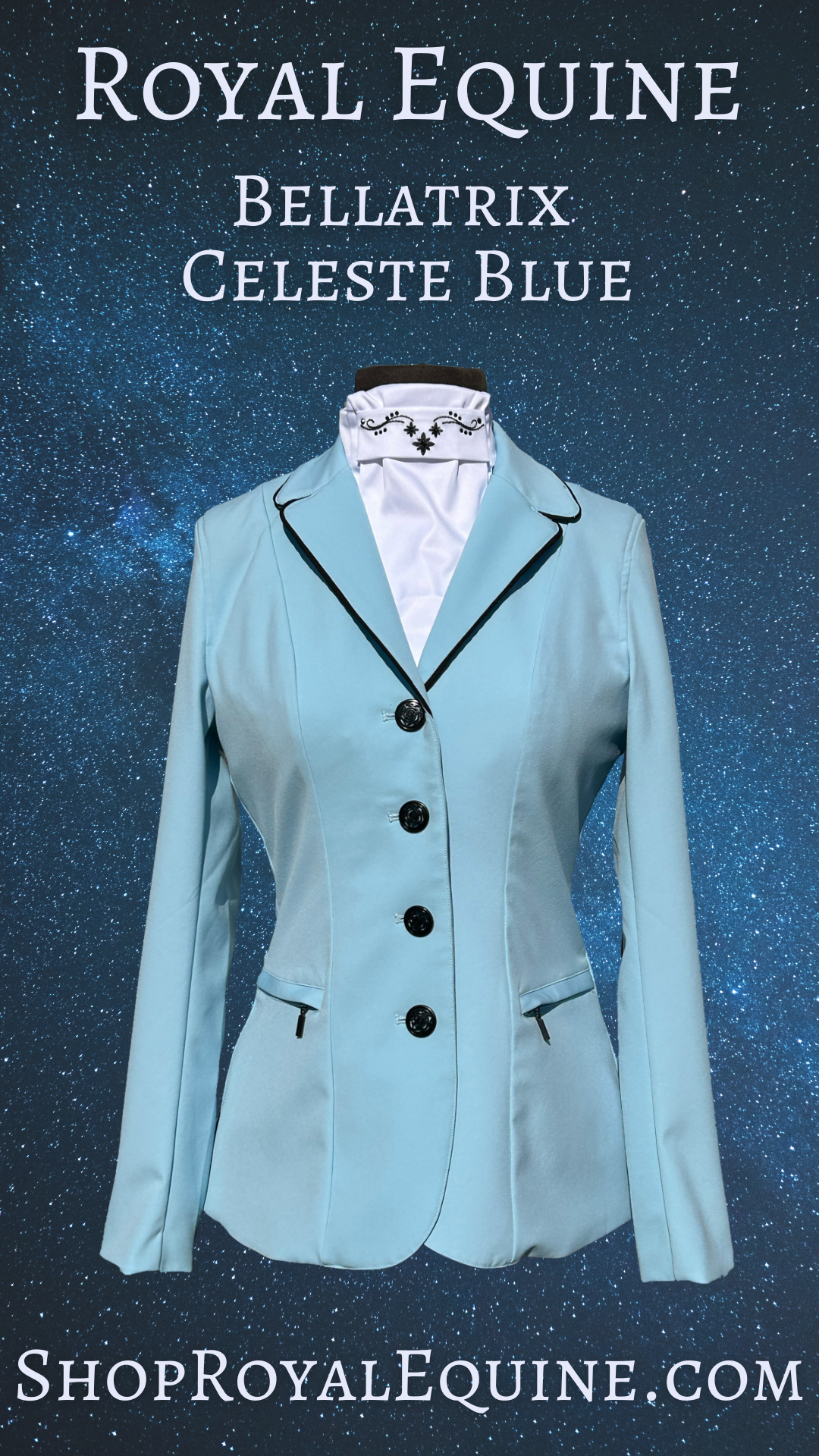 Royal Equine Bellatrix Competition Jacket Celeste Blue