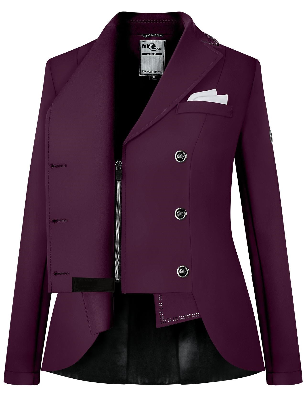 Fair Play Reiko Show Jacket Short Tailcoat - Royal Berry