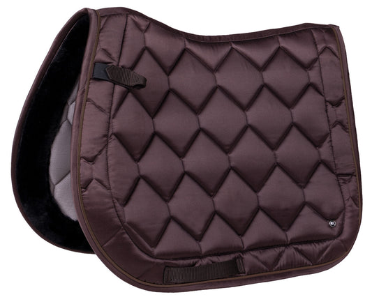 QHP Classy Collection Saddle Pad - Espresso - Dressage and All Purpose