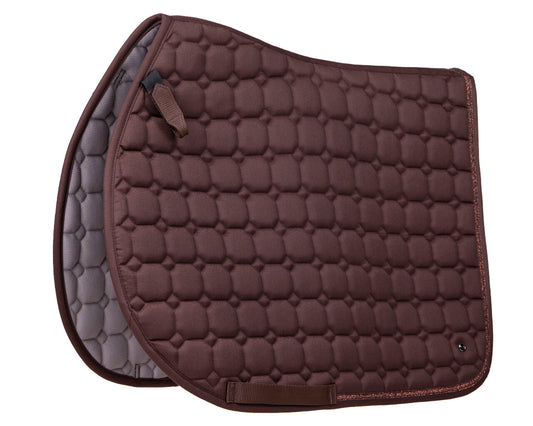 QHP Hailyn Saddle Pad - Brown - Dressage and Jump