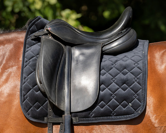 QHP Fading Collection Saddle Pad - Black - Dressage