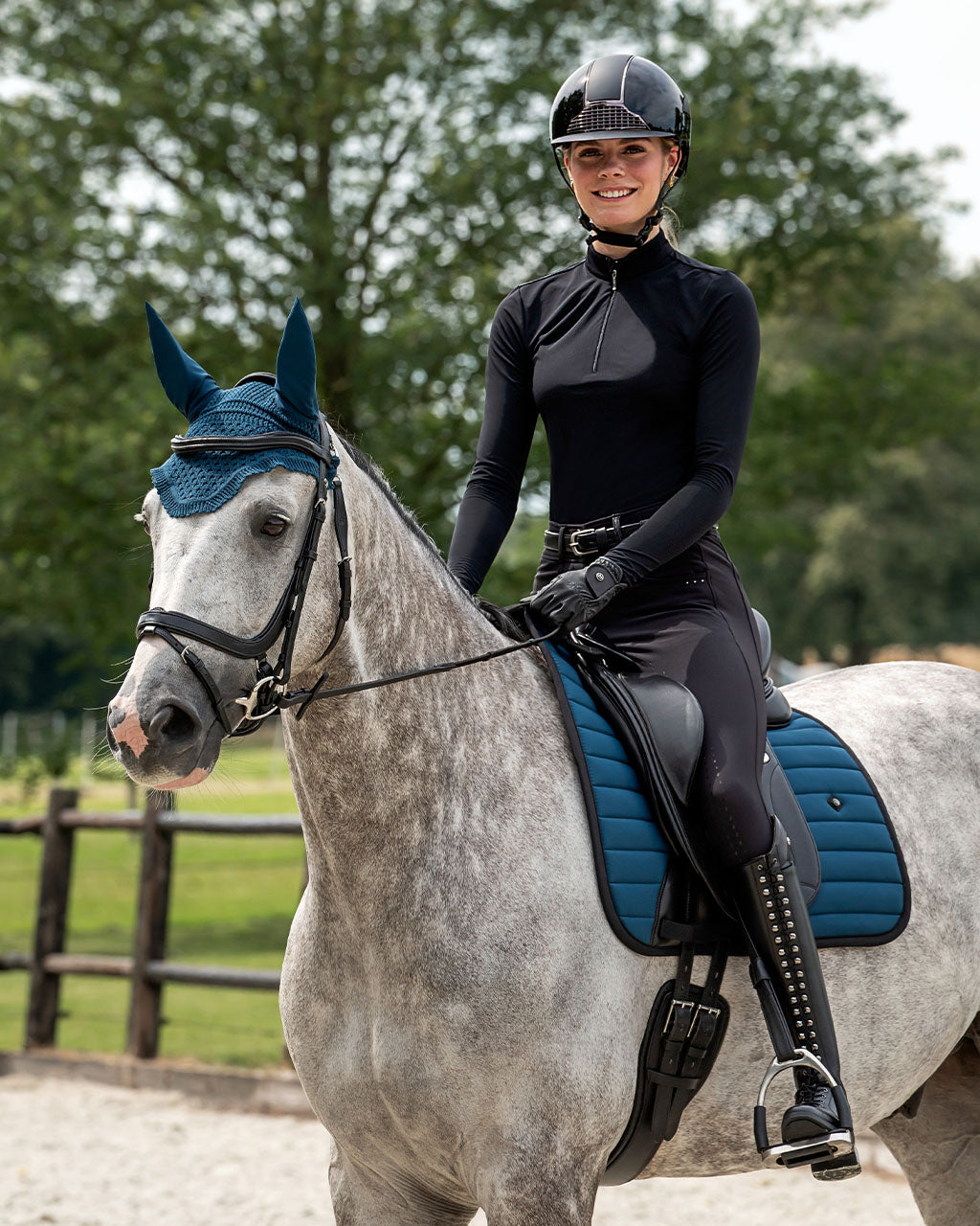 Salerno Saddle Pad - Midnight Teal - Dressage or Jump