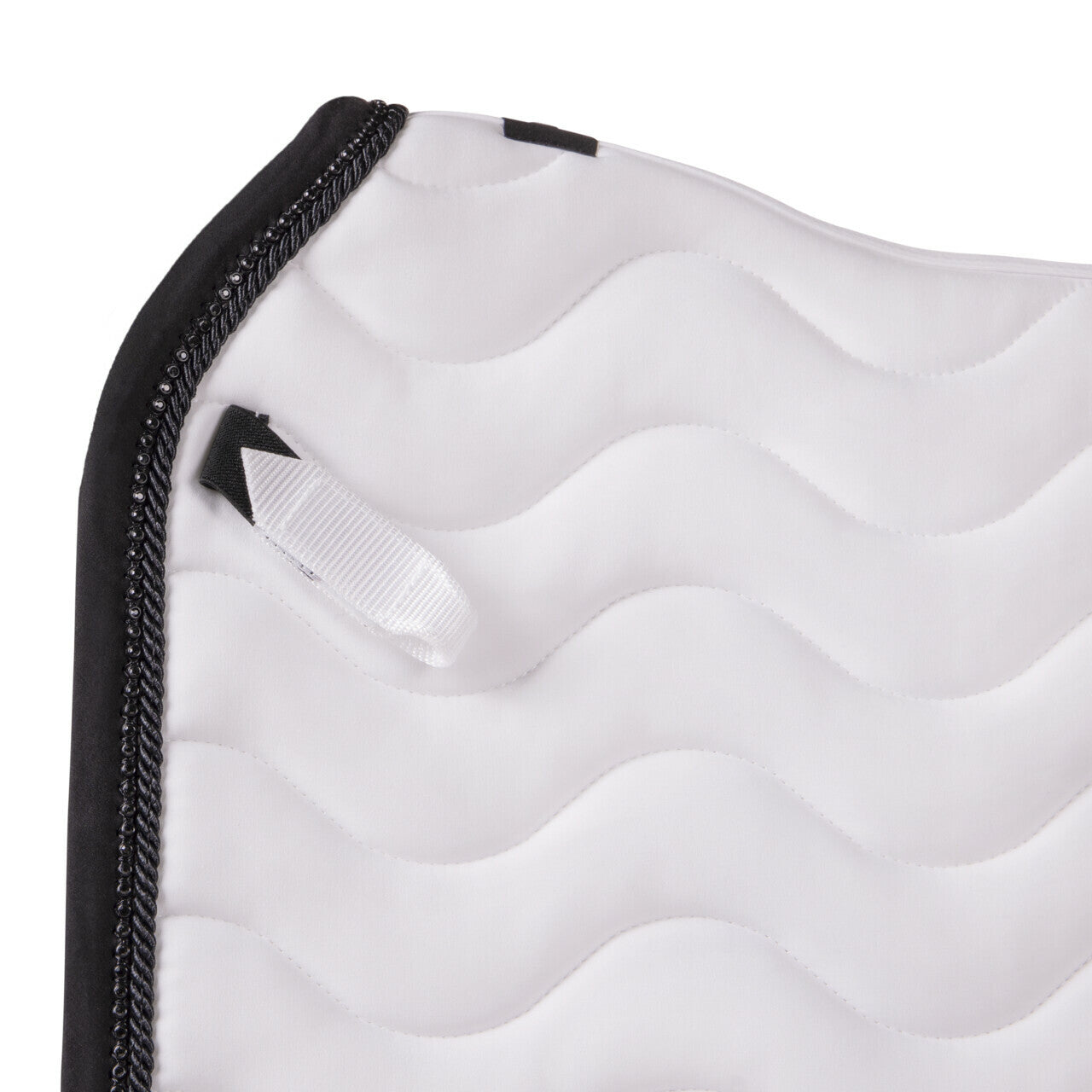 Sparkle Black Trim Number Holder Dressage Saddle Pad