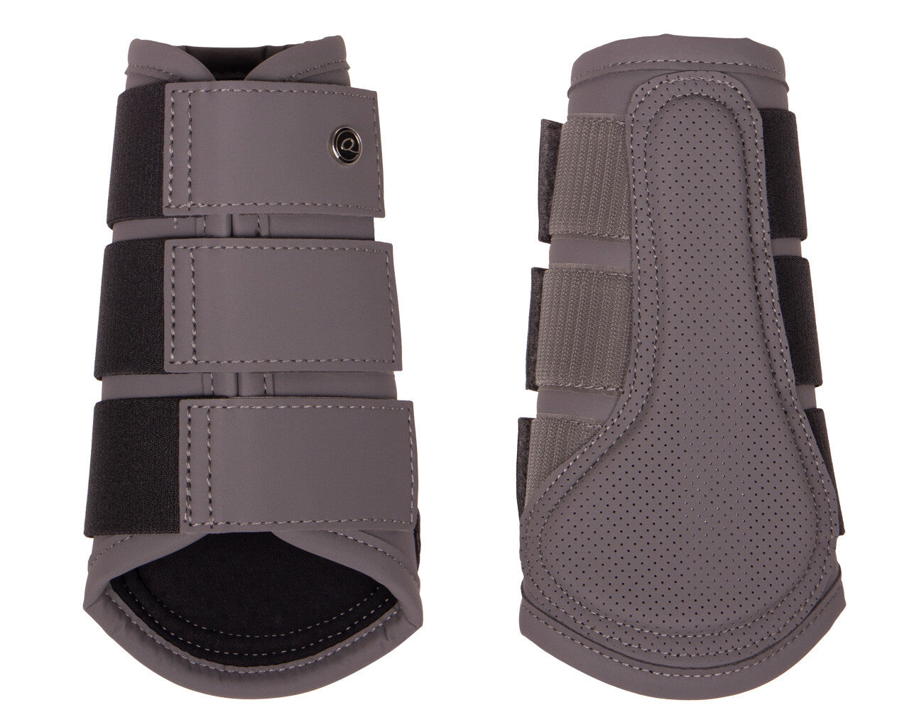 QHP Summer Glow Collection Brushing Boots - Steel Grey