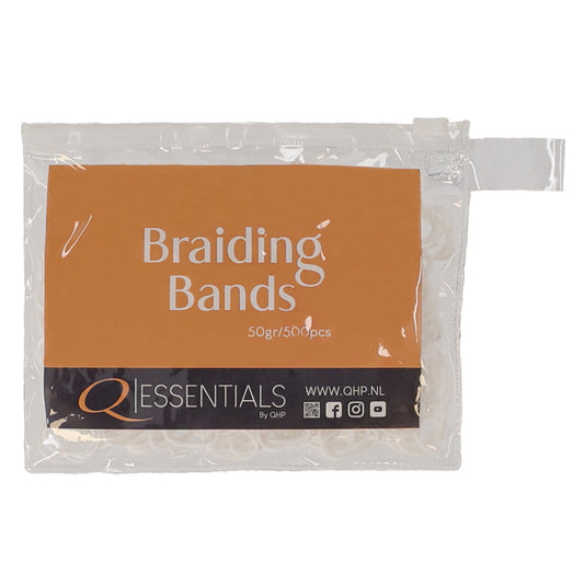 Rubber Braiding Bands - White