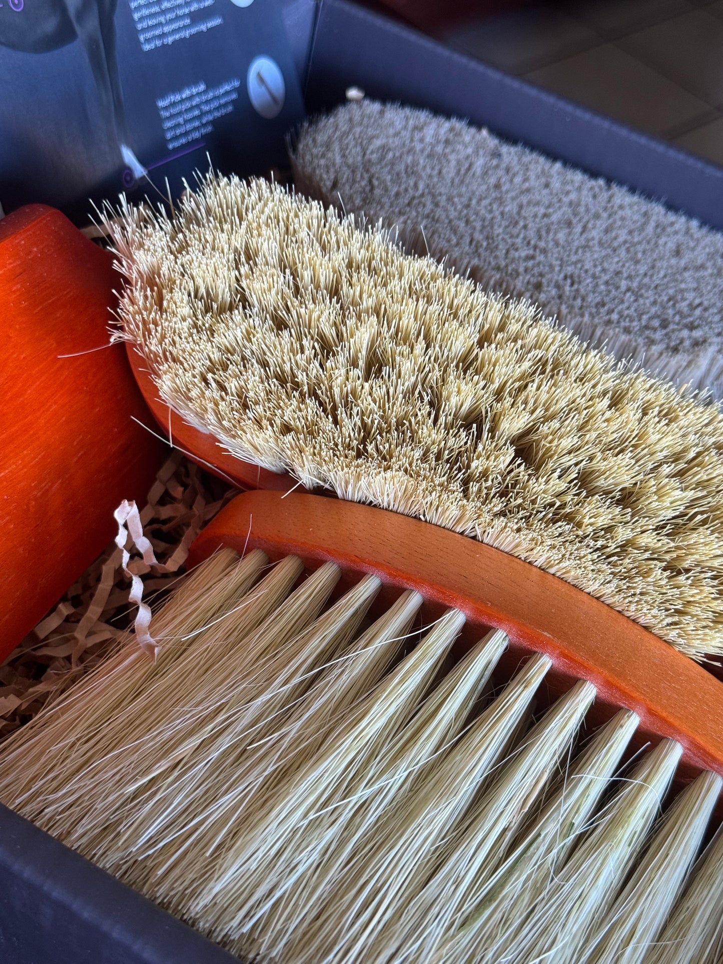 Wood and Tampico Grooming Set