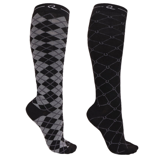 Two Pack Argyle Boot Socks