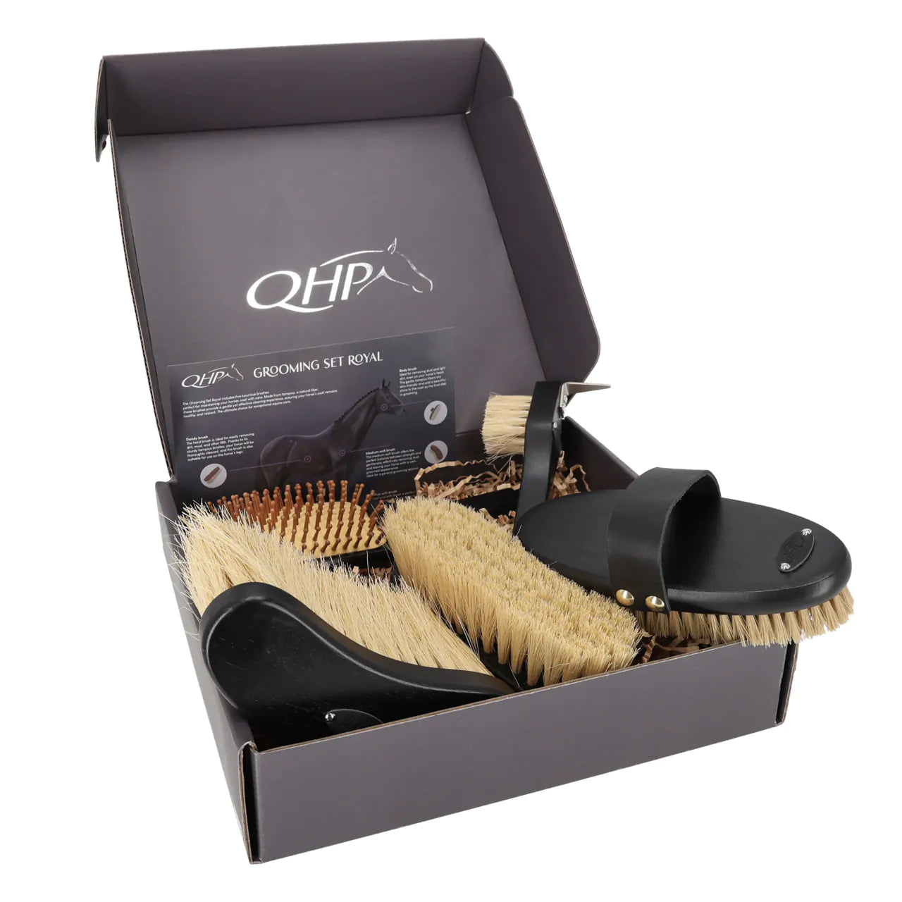 Wood and Tampico Grooming Set