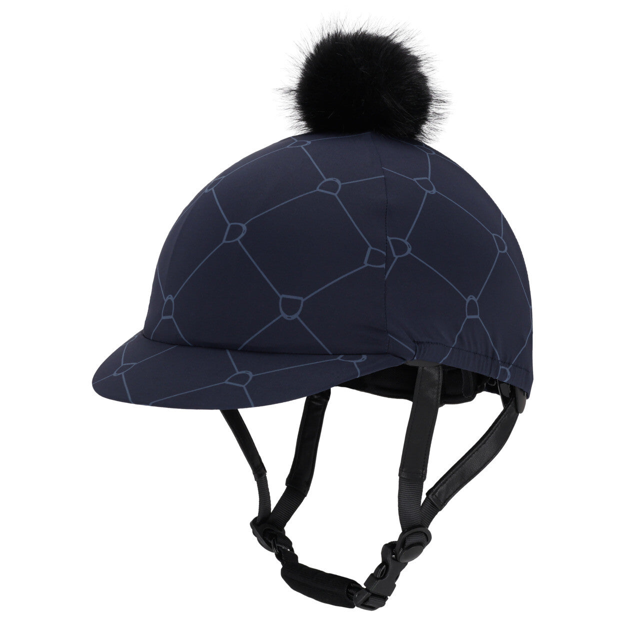 Helmet Cover Navy with Poof