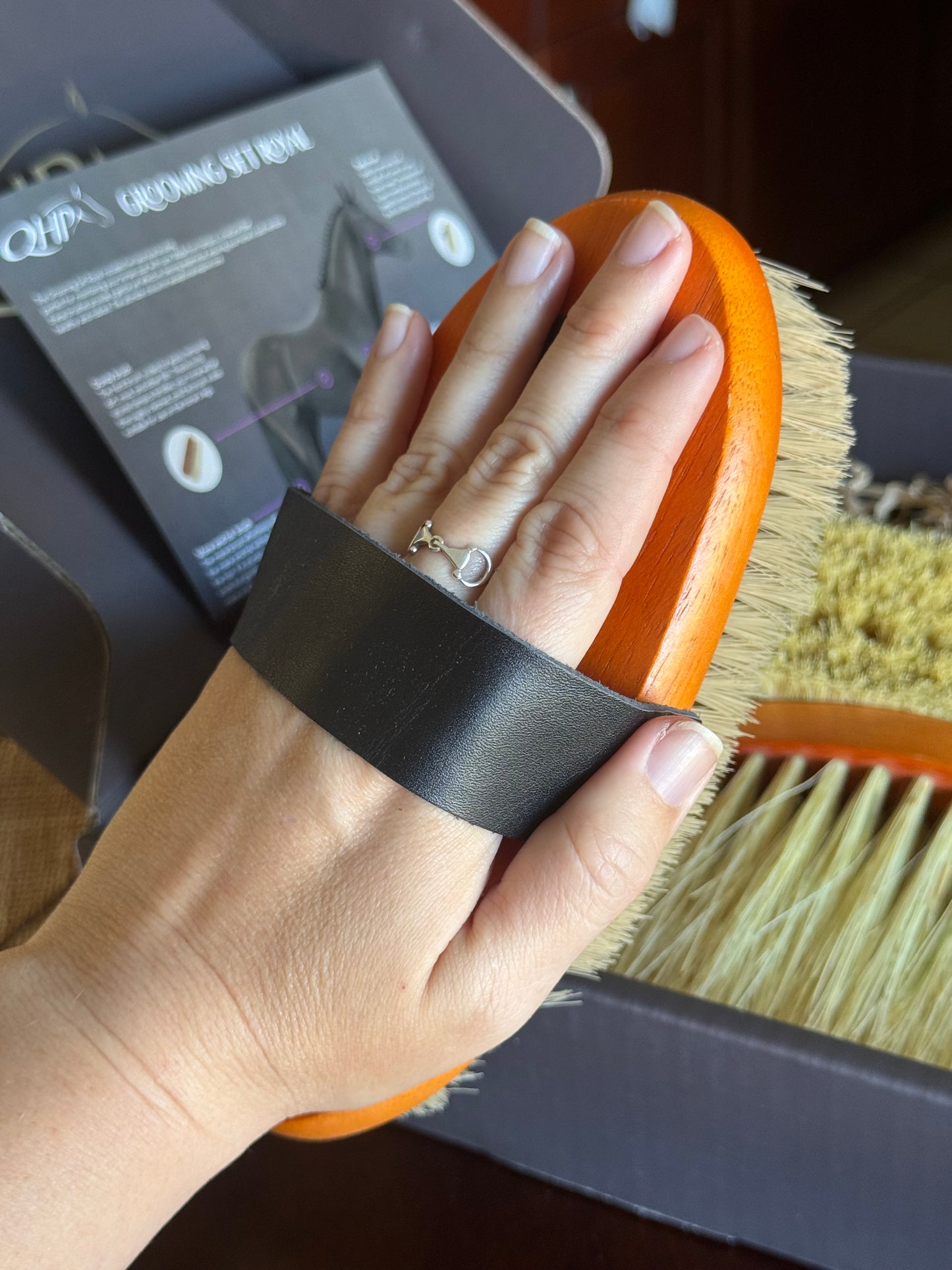 Wood and Tampico Grooming Set