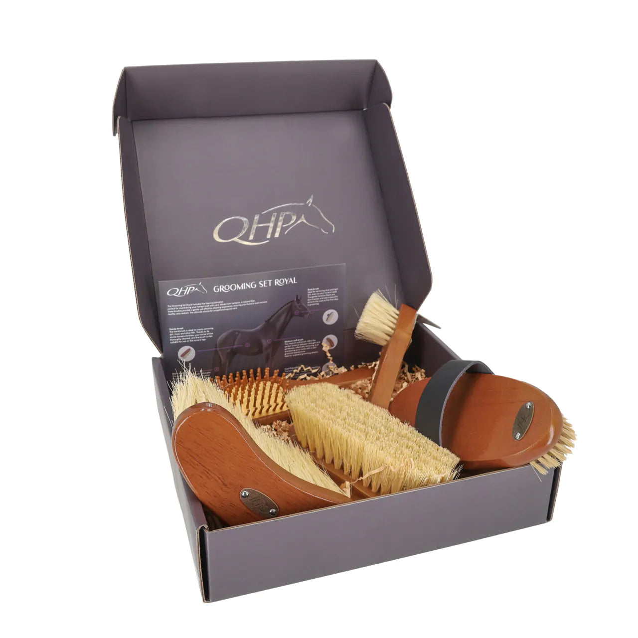 Wood and Tampico Grooming Set