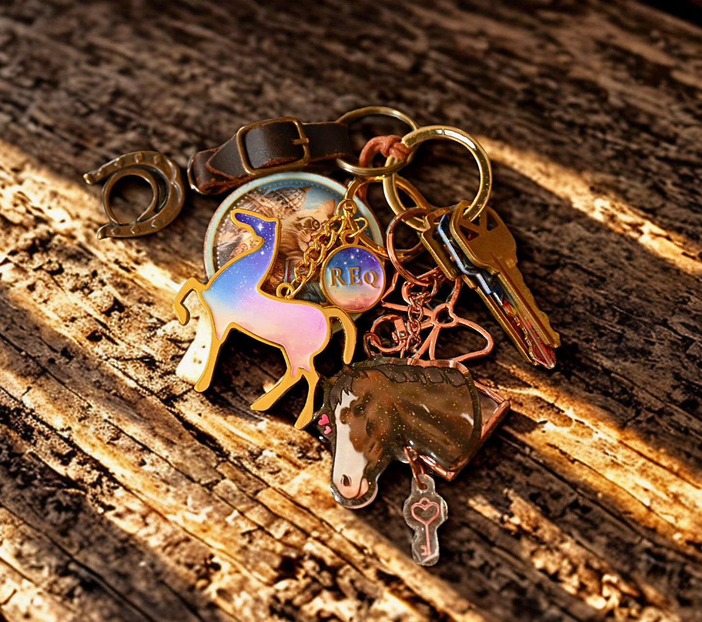 Year Of The Horse Bag Charm - Galaxy