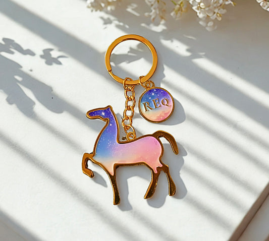 Year Of The Horse Bag Charm - Galaxy