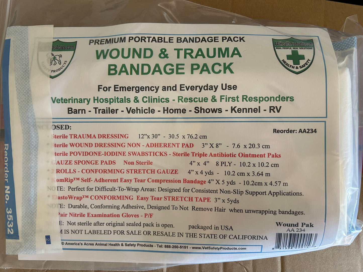 Wound and Trauma Care Grab And Go Pack