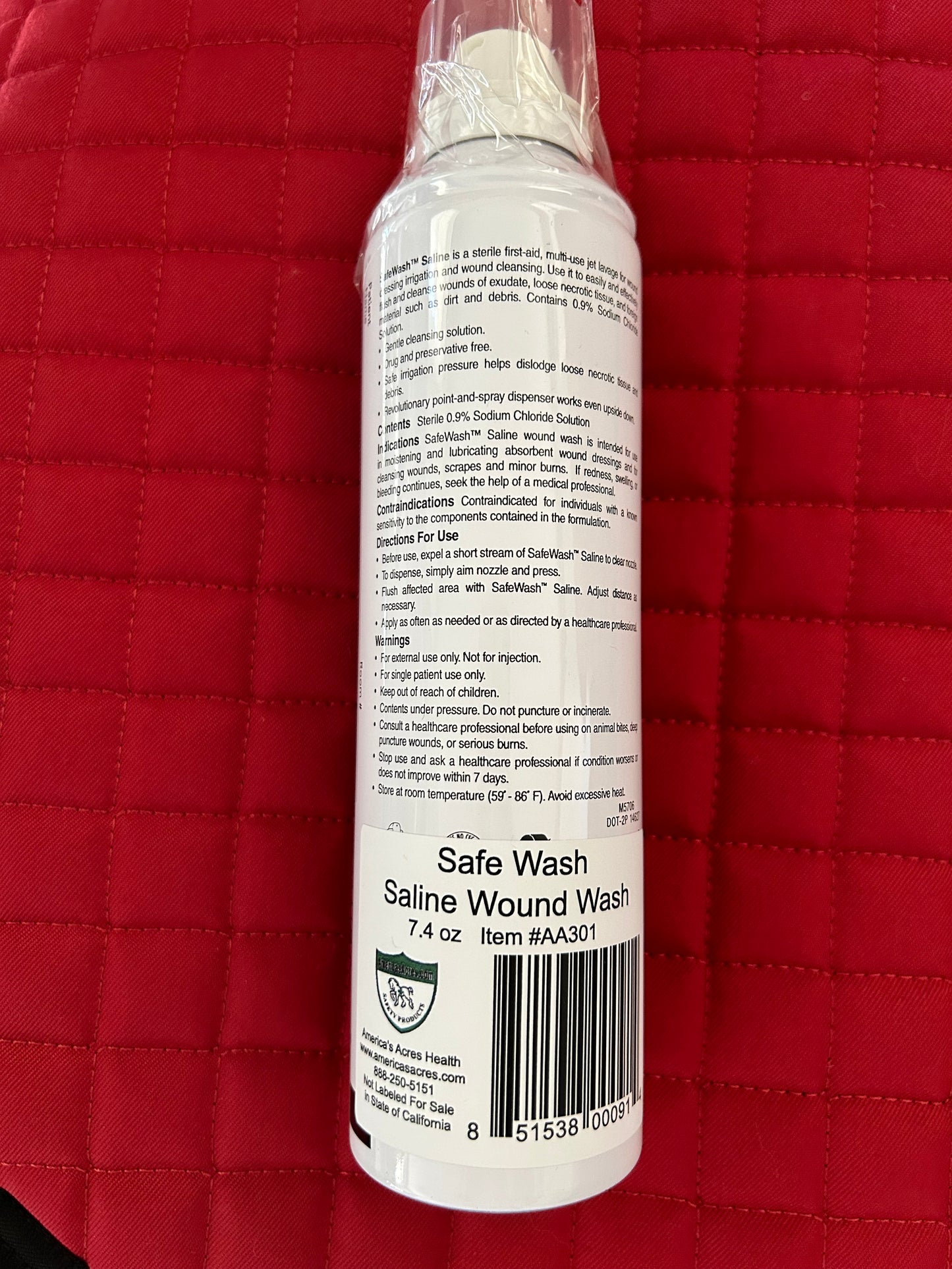 Safe Wash Saline Wound Spray