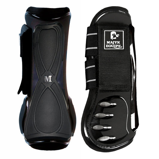 Majyk Equipe Open Front Jump Boots - Black - Fronts