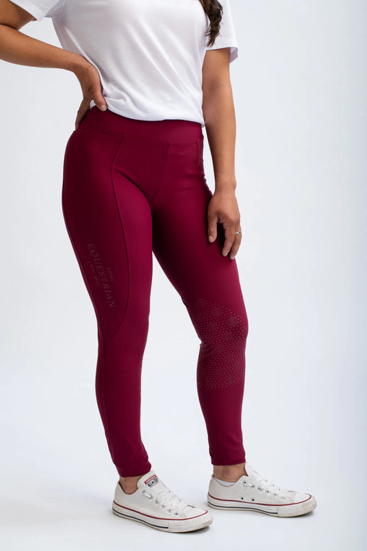 Soho Equestrian Full Seat Riding Legging Berry