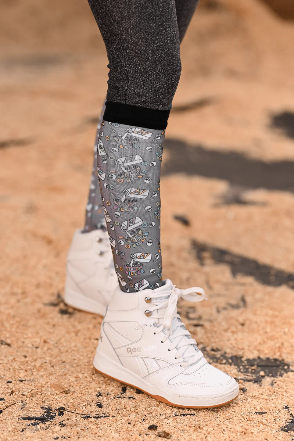 Reebok High Socks Vetements X Reebok Glitter Thigh High Socks