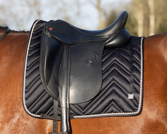 QHP Menton Saddle Pad Black - Dressage or All Purpose