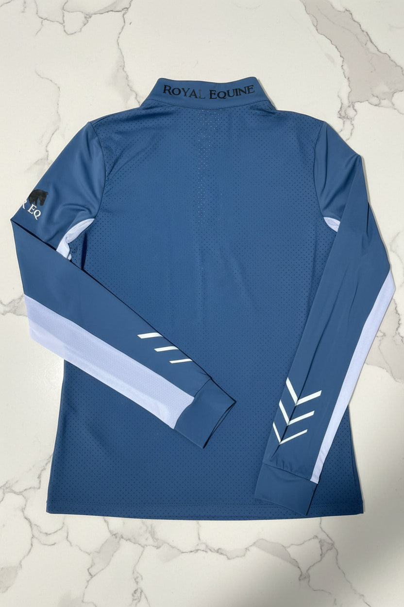 blue long sleeve sun shirt upf