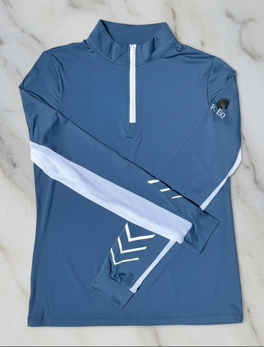 blue long sleeve sun shirt upf