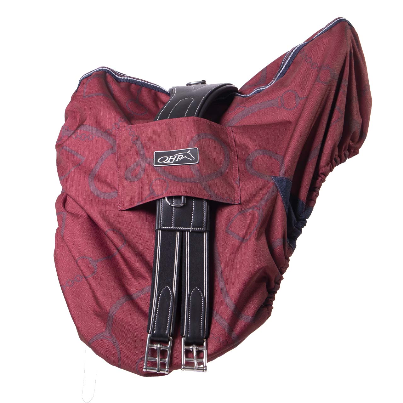 QHP Winter Collection Saddle Cover - Dark Red Saddlery