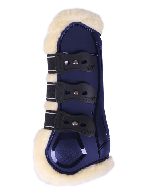 QHP Ontario Open Front Boots - Navy