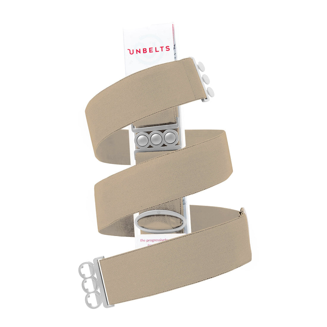 Unbelts Classic Beige with Silver Buckle