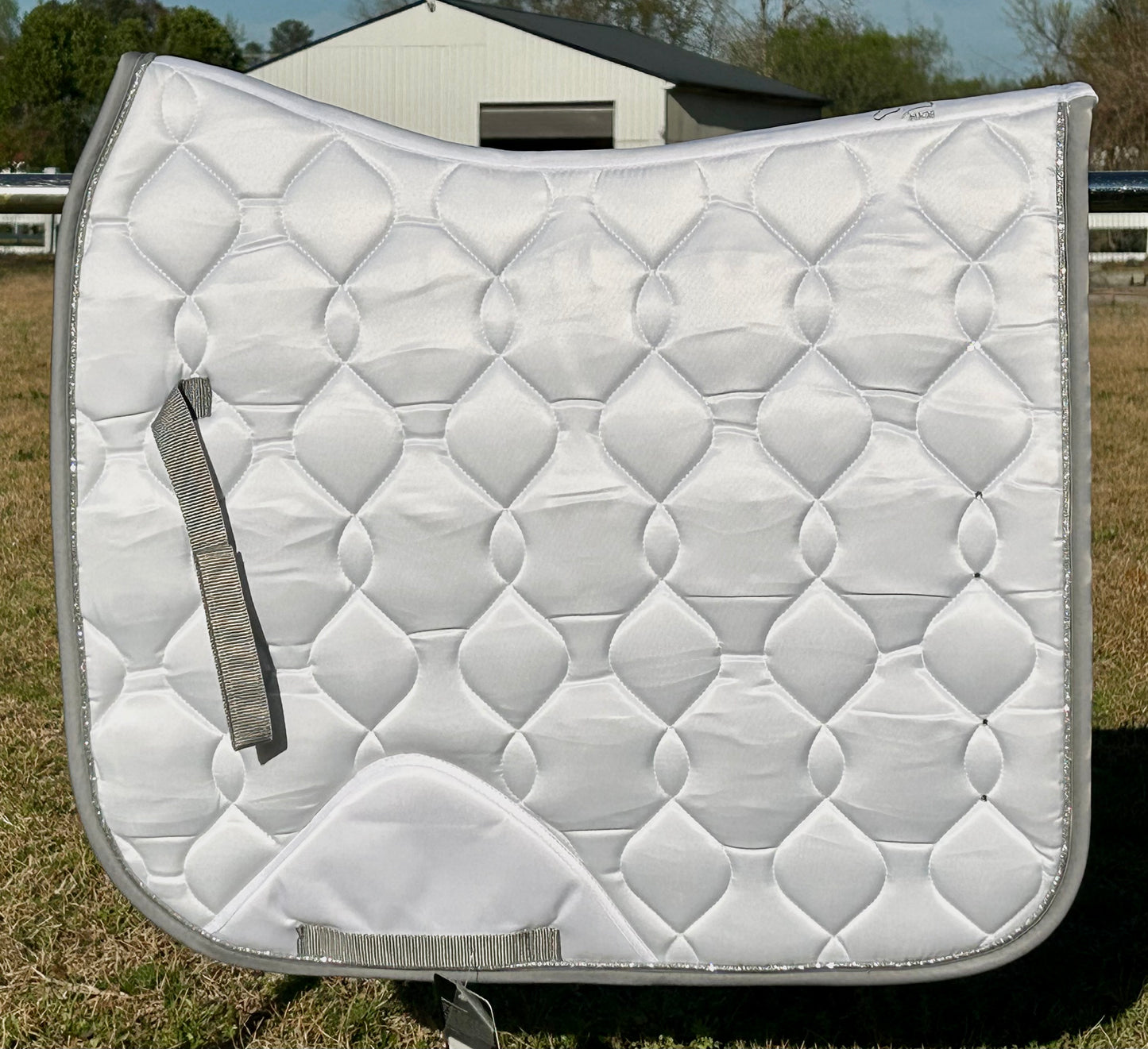 HKM White/Silver Competition Pad Dressage - Full and Pony